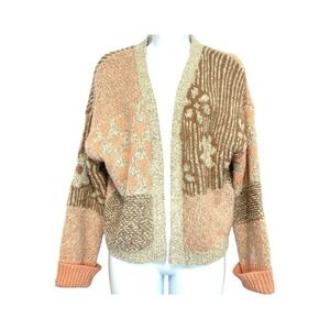 NWT Cottagecore Cardigan Sincerely Jules Womens M Baby Pink Chunky Knit Soft